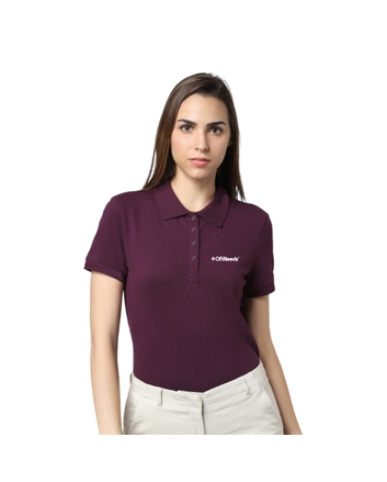 VeroModa Jacquard Polo- Wine